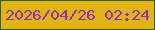 文字の大きさ：1、枠の色：356005、背景の色：e0b513、文字の色：952eb6 無料ブログパーツのブログ時計