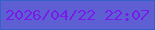 文字の大きさ：1、枠の色：3562c8、背景の色：5e5fd2、文字の色：781be8 無料ブログパーツのブログ時計