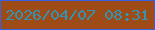 文字の大きさ：2、枠の色：3562e3、背景の色：9e4b17、文字の色：3493b0 無料ブログパーツのブログ時計
