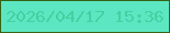 文字の大きさ：1、枠の色：356313、背景の色：5ce7c2、文字の色：44d0a1 無料ブログパーツのブログ時計