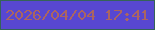 文字の大きさ：4、枠の色：356358、背景の色：5847d1、文字の色：ab6560 無料ブログパーツのブログ時計