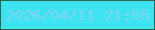 文字の大きさ：2、枠の色：356442、背景の色：3ce3f0、文字の色：86d1ec 無料ブログパーツのブログ時計