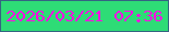 文字の大きさ：4、枠の色：356482、背景の色：2edc76、文字の色：ff0be4 無料ブログパーツのブログ時計