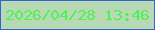 文字の大きさ：1、枠の色：3564d0、背景の色：b7dab4、文字の色：50f154 無料ブログパーツのブログ時計