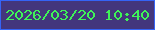 文字の大きさ：4、枠の色：3564f5、背景の色：43367c、文字の色：3ff358 無料ブログパーツのブログ時計