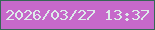 文字の大きさ：4、枠の色：356755、背景の色：c669ca、文字の色：ddebea 無料ブログパーツのブログ時計