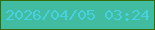 文字の大きさ：1、枠の色：356b08、背景の色：41bca0、文字の色：47d0df 無料ブログパーツのブログ時計