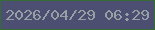 文字の大きさ：2、枠の色：356c35、背景の色：4d4f72、文字の色：94a0a1 無料ブログパーツのブログ時計