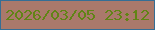 文字の大きさ：3、枠の色：356e95、背景の色：aa796b、文字の色：618416 無料ブログパーツのブログ時計