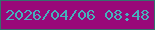文字の大きさ：4、枠の色：35706d、背景の色：990879、文字の色：46b1bc 無料ブログパーツのブログ時計