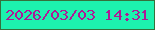文字の大きさ：4、枠の色：35713b、背景の色：1df2ae、文字の色：ae1996 無料ブログパーツのブログ時計
