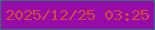 文字の大きさ：4、枠の色：35717d、背景の色：970ca7、文字の色：d6473c 無料ブログパーツのブログ時計