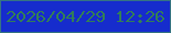 文字の大きさ：3、枠の色：357383、背景の色：162ccd、文字の色：327c5a 無料ブログパーツのブログ時計