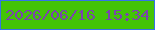 文字の大きさ：1、枠の色：3573e8、背景の色：43c406、文字の色：7b43ae 無料ブログパーツのブログ時計