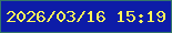 文字の大きさ：3、枠の色：357669、背景の色：0d1ca8、文字の色：fdf65a 無料ブログパーツのブログ時計