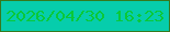 文字の大きさ：3、枠の色：35791e、背景の色：06cdac、文字の色：0ac839 無料ブログパーツのブログ時計