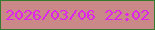 文字の大きさ：2、枠の色：357a2d、背景の色：ca8889、文字の色：de24ec 無料ブログパーツのブログ時計