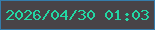 文字の大きさ：1、枠の色：357cab、背景の色：484347、文字の色：23d8a4 無料ブログパーツのブログ時計