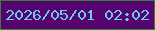 文字の大きさ：2、枠の色：35803d、背景の色：55046f、文字の色：6dc8f1 無料ブログパーツのブログ時計