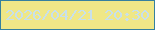文字の大きさ：1、枠の色：35809f、背景の色：efe787、文字の色：c8e0eb 無料ブログパーツのブログ時計