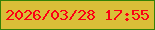 文字の大きさ：1、枠の色：358106、背景の色：dabe38、文字の色：fc0014 無料ブログパーツのブログ時計