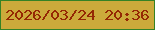 文字の大きさ：2、枠の色：358225、背景の色：ccaa3b、文字の色：952804 無料ブログパーツのブログ時計