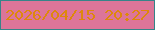 文字の大きさ：5、枠の色：358489、背景の色：dc7599、文字の色：de880b 無料ブログパーツのブログ時計