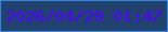 文字の大きさ：5、枠の色：3588de、背景の色：21416f、文字の色：4e01fe 無料ブログパーツのブログ時計