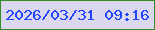 文字の大きさ：3、枠の色：358a23、背景の色：dbd7ef、文字の色：2247fb 無料ブログパーツのブログ時計