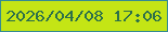 文字の大きさ：4、枠の色：358b92、背景の色：c4e515、文字の色：2d704a 無料ブログパーツのブログ時計