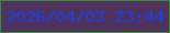 文字の大きさ：5、枠の色：358c34、背景の色：50325e、文字の色：1d3ee0 無料ブログパーツのブログ時計