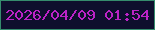 文字の大きさ：4、枠の色：358c6d、背景の色：0e0f2d、文字の色：bc23c6 無料ブログパーツのブログ時計