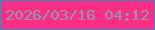 文字の大きさ：3、枠の色：358dc3、背景の色：fa2e85、文字の色：8f97b7 無料ブログパーツのブログ時計