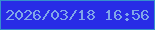 文字の大きさ：3、枠の色：3590cd、背景の色：282ce6、文字の色：80a6e9 無料ブログパーツのブログ時計
