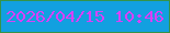 文字の大きさ：4、枠の色：359349、背景の色：12a0e0、文字の色：d841f7 無料ブログパーツのブログ時計