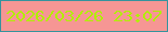 文字の大きさ：1、枠の色：35939d、背景の色：f69694、文字の色：b1ef01 無料ブログパーツのブログ時計