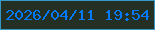 文字の大きさ：5、枠の色：3598c6、背景の色：253024、文字の色：057af8 無料ブログパーツのブログ時計
