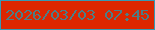 文字の大きさ：3、枠の色：3599b3、背景の色：dc2600、文字の色：4c7e86 無料ブログパーツのブログ時計