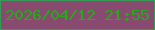 文字の大きさ：3、枠の色：359a56、背景の色：884b6f、文字の色：24ab19 無料ブログパーツのブログ時計