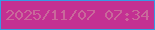 文字の大きさ：1、枠の色：359ae4、背景の色：c33092、文字の色：c9689b 無料ブログパーツのブログ時計