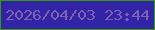 文字の大きさ：1、枠の色：359b09、背景の色：3224a6、文字の色：8161b1 無料ブログパーツのブログ時計