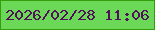 文字の大きさ：5、枠の色：359d0a、背景の色：6cd858、文字の色：51105a 無料ブログパーツのブログ時計