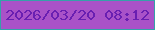 文字の大きさ：2、枠の色：35a1a9、背景の色：a952c8、文字の色：691fb1 無料ブログパーツのブログ時計