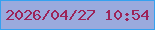 文字の大きさ：1、枠の色：35a1ef、背景の色：9aaadd、文字の色：9c2459 無料ブログパーツのブログ時計