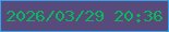 文字の大きさ：4、枠の色：35a2ed、背景の色：584b7c、文字の色：0cb65d 無料ブログパーツのブログ時計
