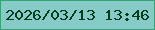 文字の大きさ：1、枠の色：35a374、背景の色：86cbc7、文字の色：013d19 無料ブログパーツのブログ時計