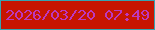 文字の大きさ：4、枠の色：35a4b1、背景の色：c71501、文字の色：bc38be 無料ブログパーツのブログ時計