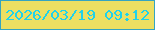 文字の大きさ：3、枠の色：35a4c1、背景の色：ecdf62、文字の色：1fd2ea 無料ブログパーツのブログ時計