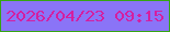文字の大きさ：5、枠の色：35a512、背景の色：8a74f7、文字の色：d41fa0 無料ブログパーツのブログ時計