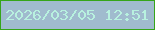 文字の大きさ：2、枠の色：35a519、背景の色：a0bbce、文字の色：b8f1df 無料ブログパーツのブログ時計